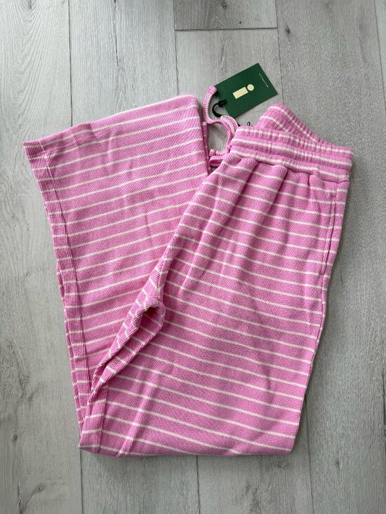 Daily Drills Pants - Daily Drills - Thermal Resort Pants - Taffy + Cream Stripe - Size M/L